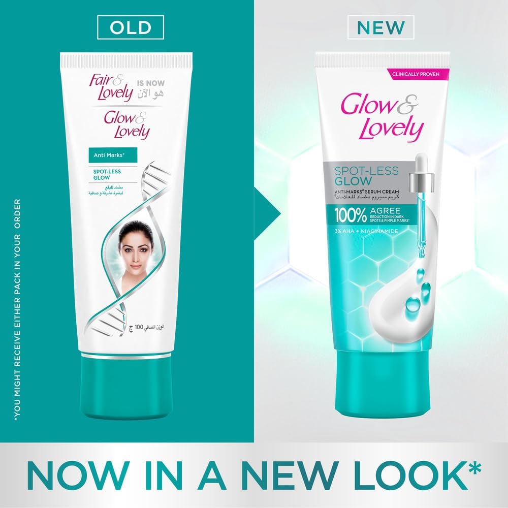 Glow & Lovely Formerly Fair & Lovely Face Cream With Vita Glow Anti Marks For Glowing Skin 100G, White_0