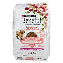 Beneful Primavera sorprendente alimento seco para perro, carne-pollo, Adulto-Todos los Tamaños 22 kg