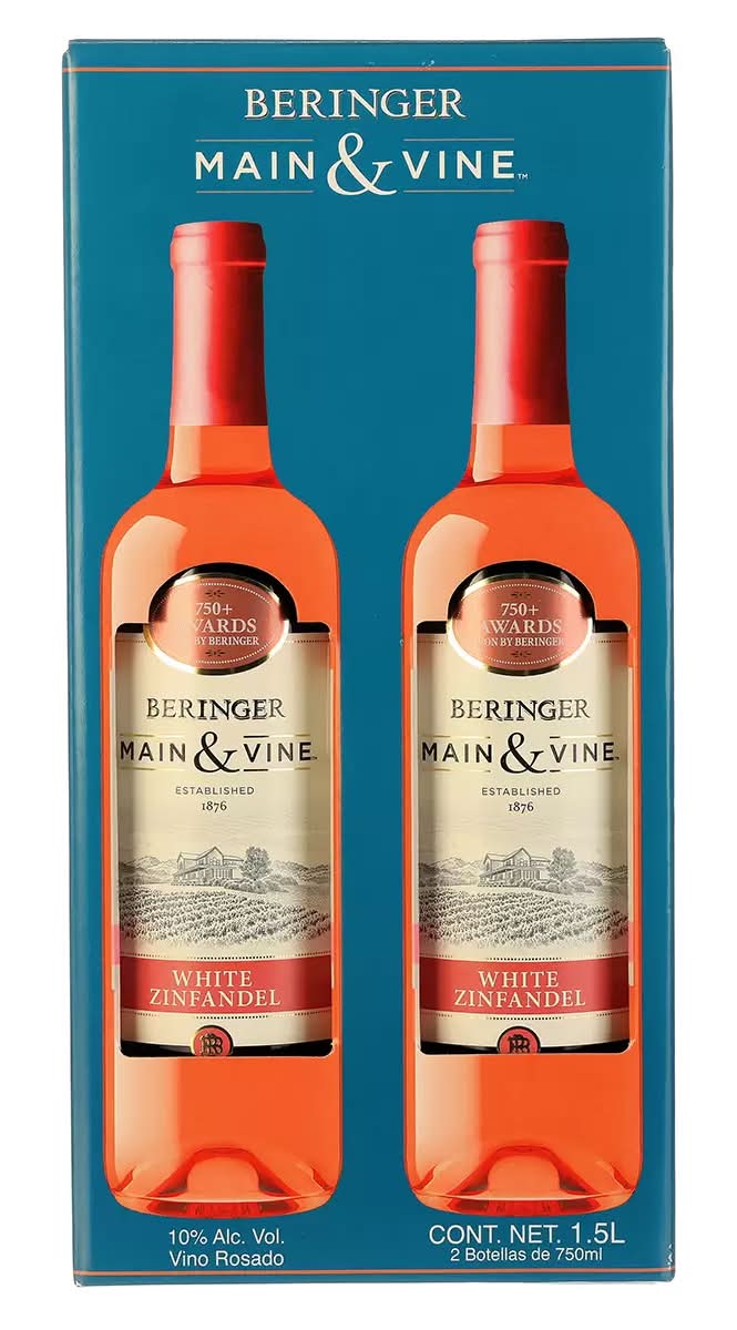 Beringer Maint & vine white zinfandel vino raso 2 x 750 ml