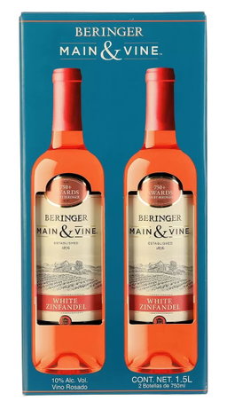 Beringer Maint & vine white zinfandel vino raso 2 x 750 ml