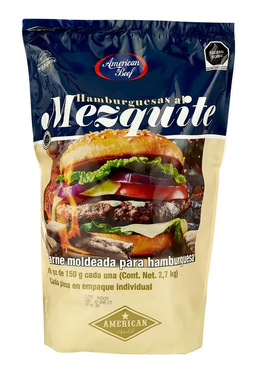 American Beef Carne para hamburguesas al mezquite 2,7 kg_0