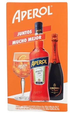 Aperol Pack aperitivo + vino espumante seco cinzano 2 x 750 ml