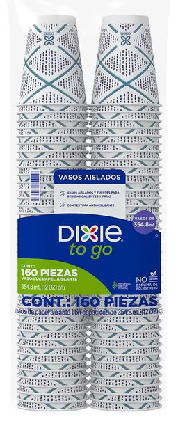 Dixie Vasos de papel térmico 354.8 ml 160 un