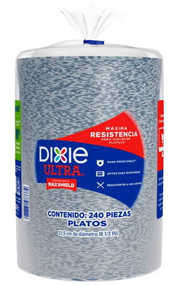 Dixie Ultra platos de papel desechables de alta resistencia, 21.5 cm 240 un