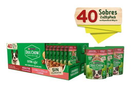 Dog Chow Extra life alimento húmedo para perro, Adulto 40 x 100 g