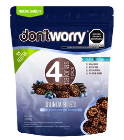 Don't Worry Quinoa bites libre de gluten, chocolate-blueberries 280 g