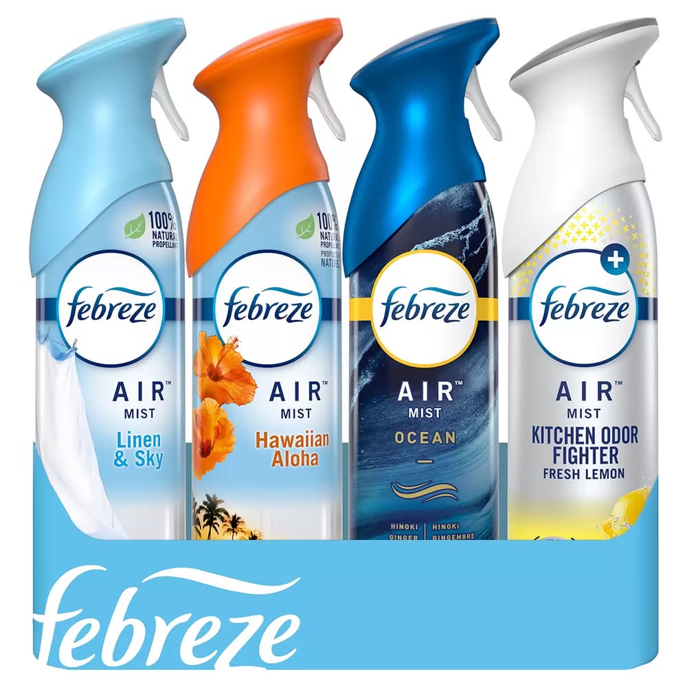 Febreze Air mist aromatizadores en spray, surtido 4 x 250 g
