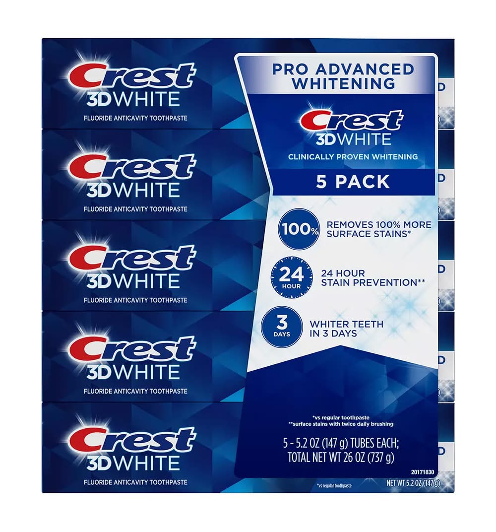 CREST Pasta dental 3d white 5 un_0