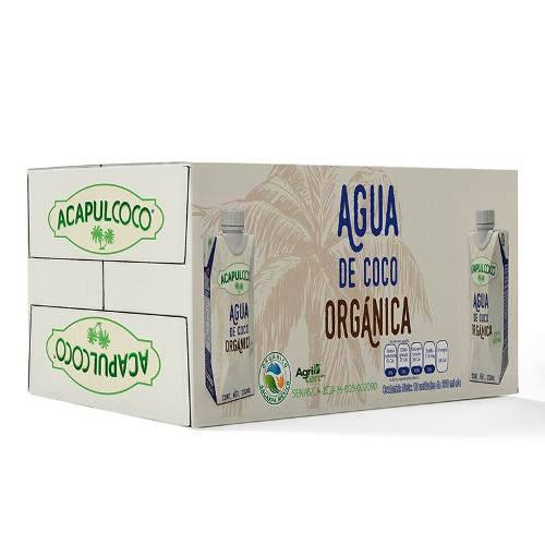 Calahua Acapulcoco agua de coco orgánica 18 x 330 ml