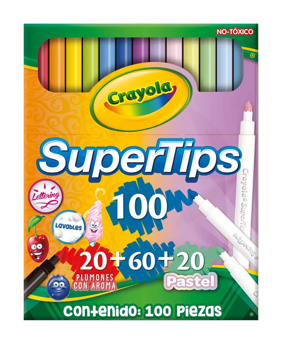 Crayola Super tips plumones, Cónica 100 un_0
