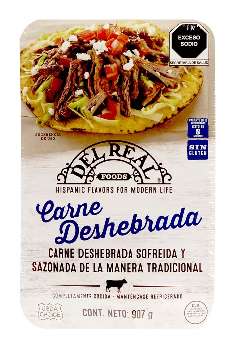 Del Real Foods Carne deshebrada y sazonada sin gluten 907 g_0