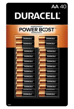 Duracell Power boost pilas alcalinas de 1.5 v, AA 40 un