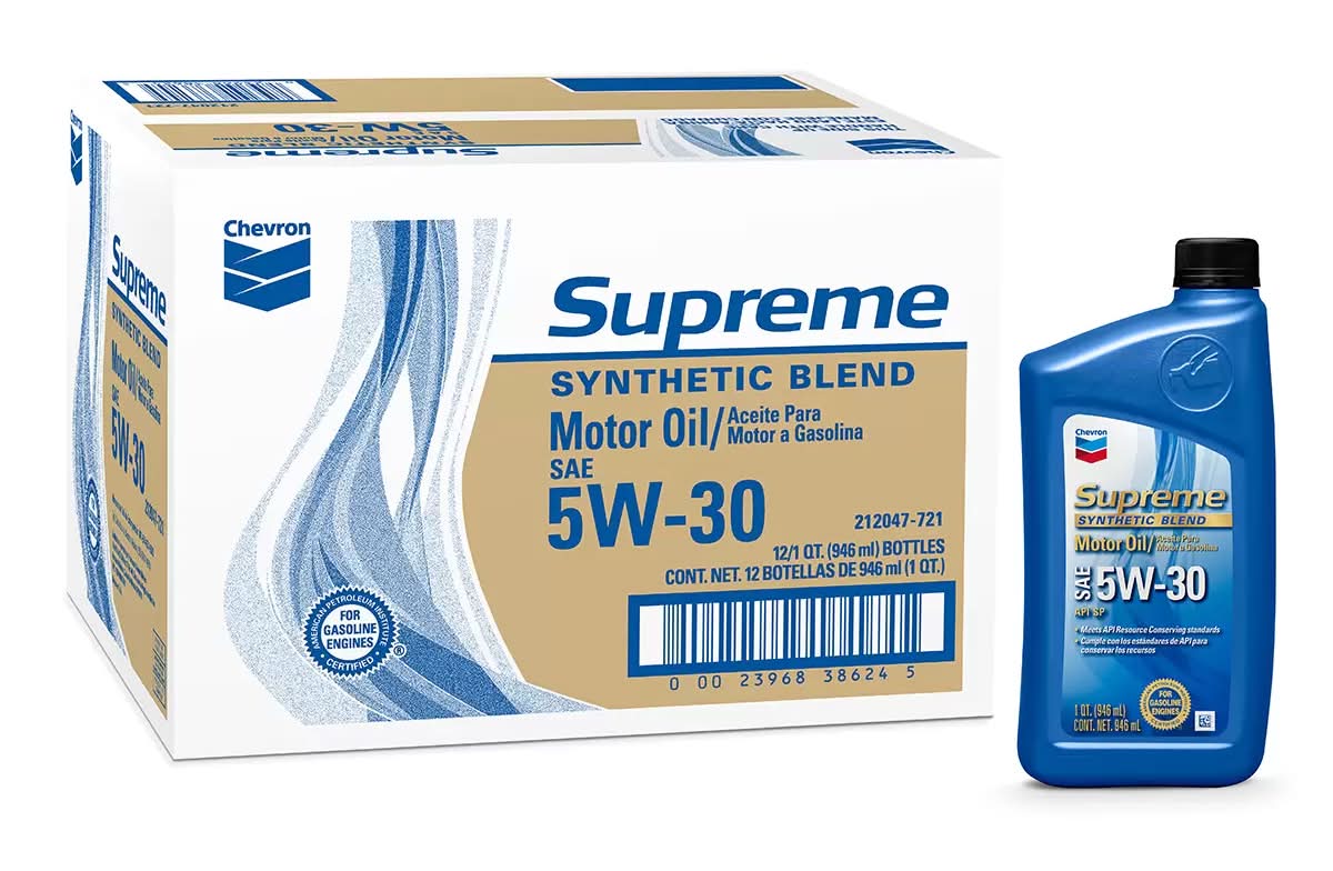Chevron Supreme aceite para motor 5w-30 11,35 kg_0