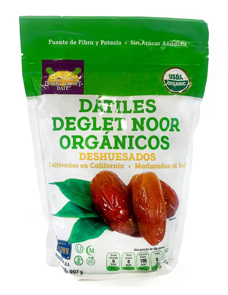 Desert Valley Date Dátiles deglet noor orgánicos deshuesados 907 g