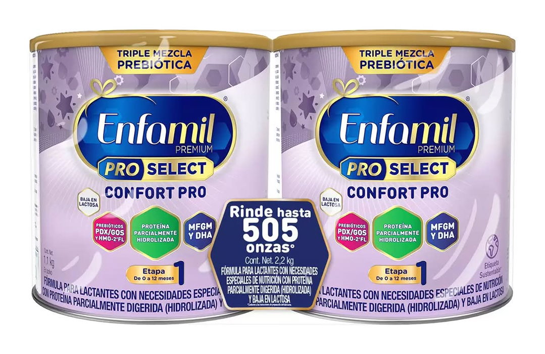 Enfamil Premium pro select fórmulas confort pro para bebé 2 x 1100 g