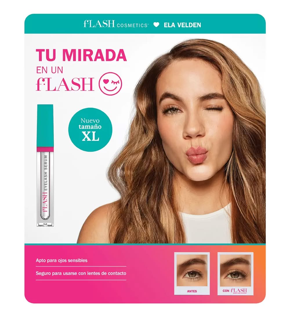 FLASH Cosmetics Sérum para pestañas, XL 2,5 ml