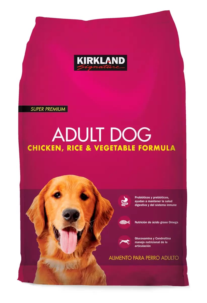 Kirkland Signature Alimento seco de pollo, arroz y vegetales para perro, Adulto 18,14 kg