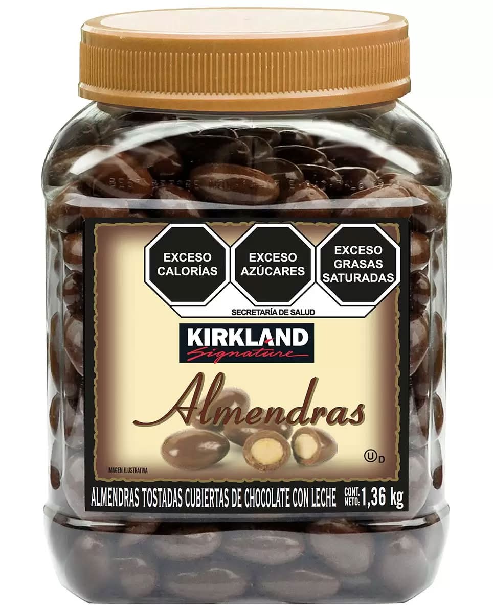 Kirkland Signature Almendras tostadas cubiertas de chocolate con leche 1,36 kg_0