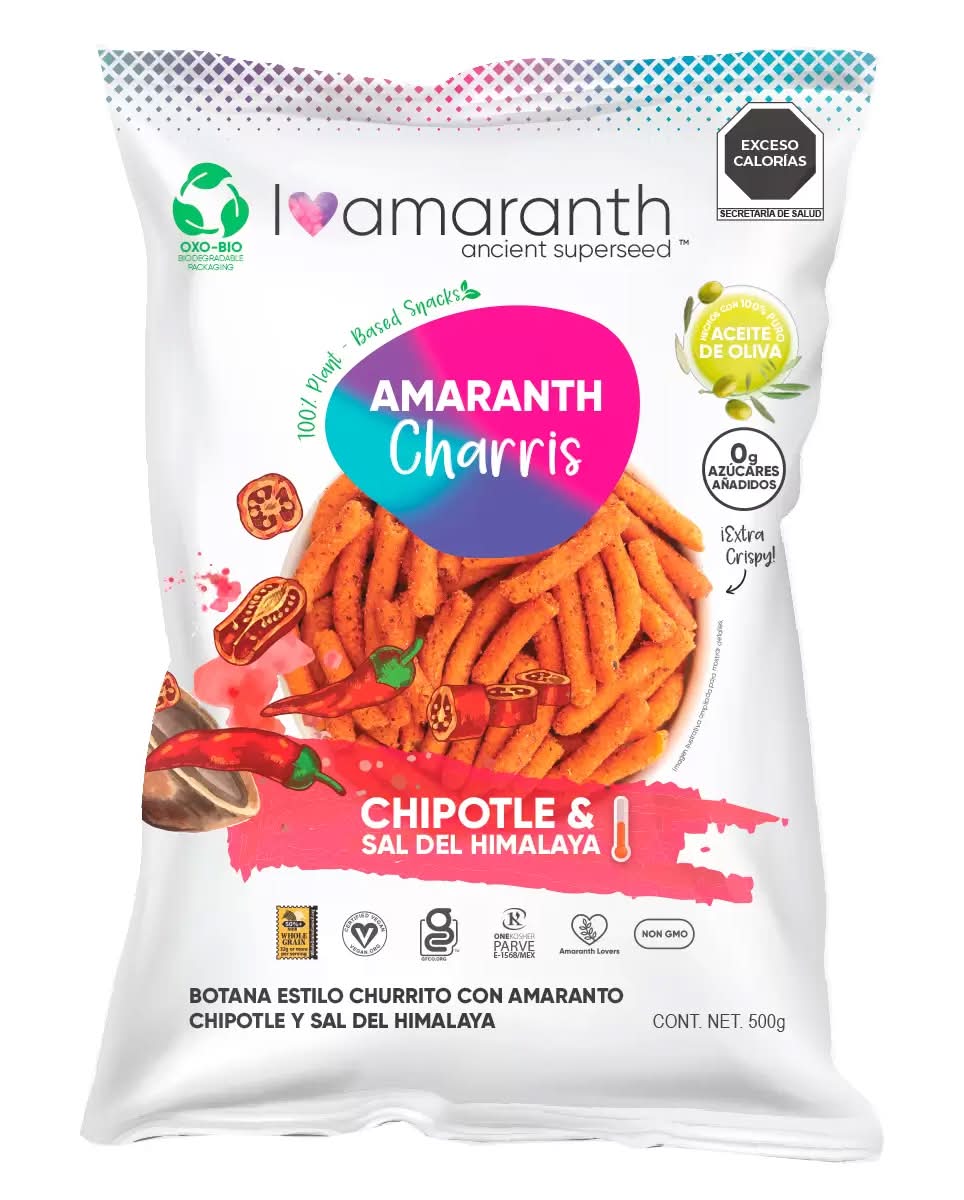 I Amaranth Churritos de amaranto, chipotle - sal del himalaya 500 g_0