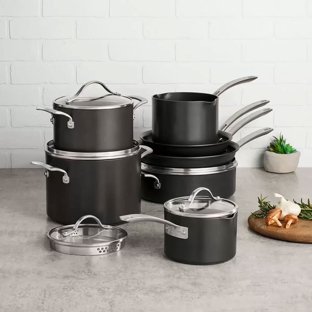 Kirkland Signature Batería de cocina de aluminio anodizado 12 un