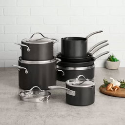 Kirkland Signature Batería de cocina de aluminio anodizado 12 un