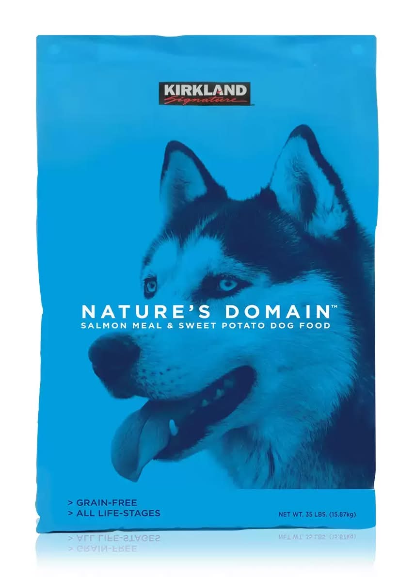 Kirkland Signature Nature's domain alimento seco para perros de harina de salmón y batata 15,87 kg_0