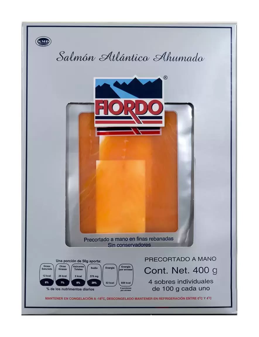 Fiordo Salmón atlántico ahumado en sobres precortado a mano 5 x 100 g