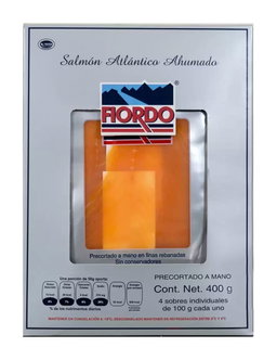 Fiordo Salmón atlántico ahumado en sobres precortado a mano 5 x 100 g