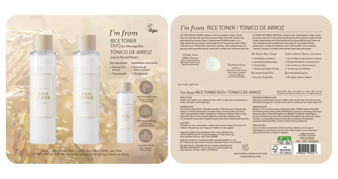 I'm From Rice toner duo for glowing skin 2 x 150 ml