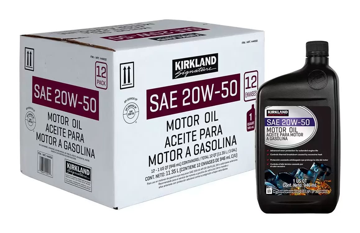 Kirkland Signature Aceite para motor a gasolina sae 20w-50 11,35 kg_0