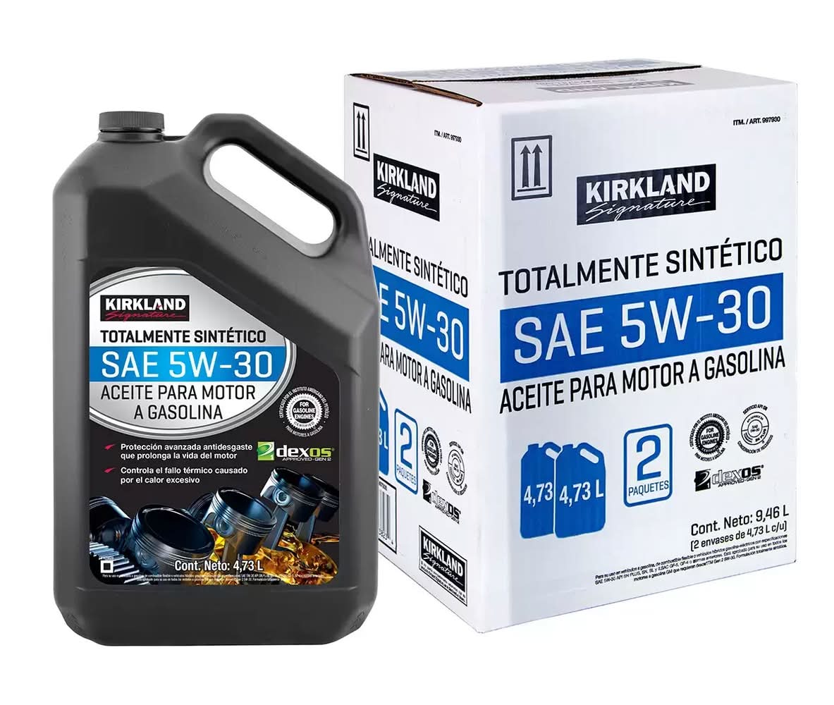 Kirkland Signature Aceite sintético para motor sae 5w-30 9 kg_0