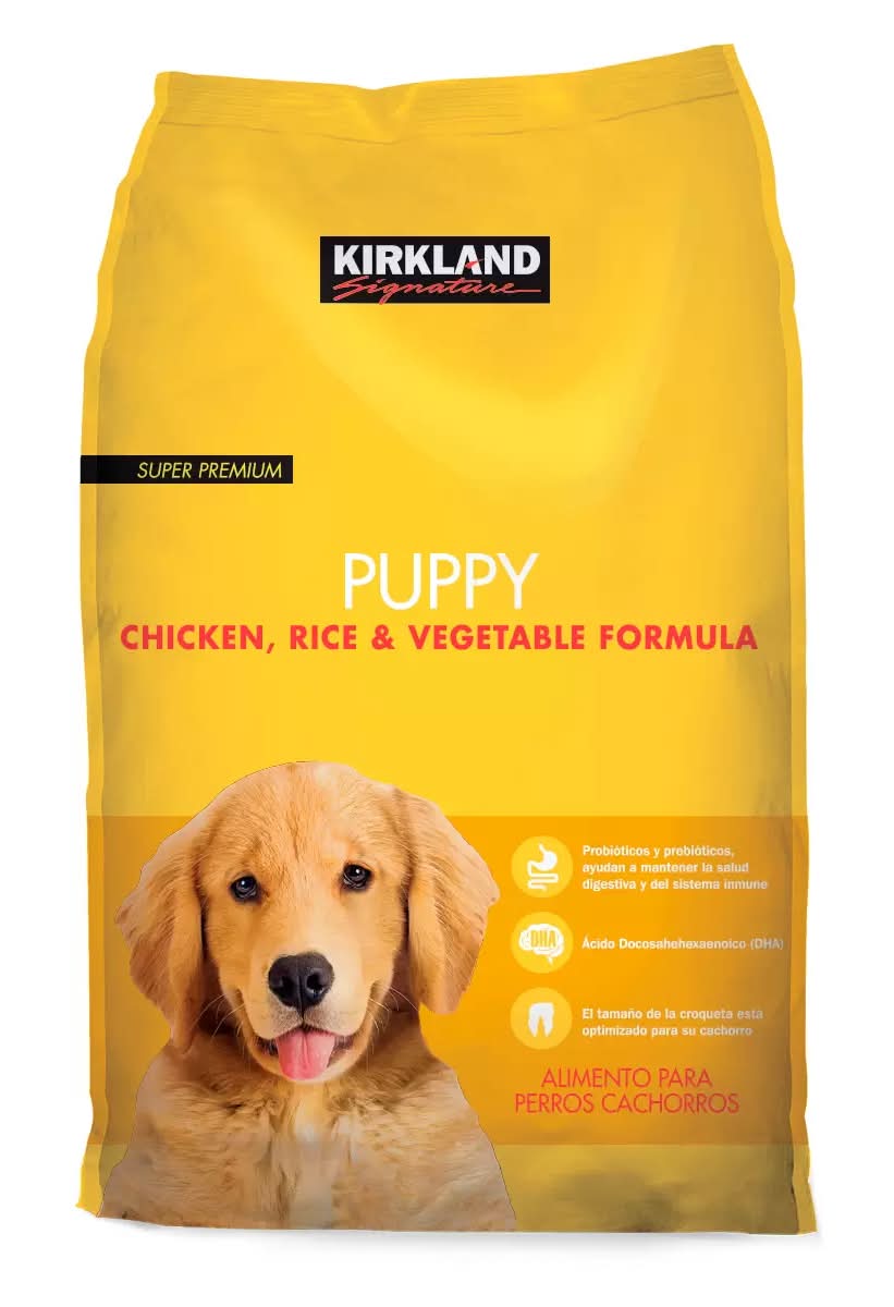 Kirkland Signature Super premium puppy alimento seco para perros con pollo, arroz y vegetales 9 kg