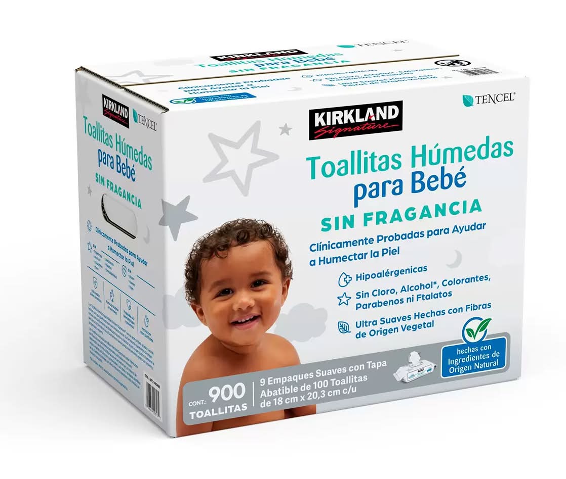 Kirkland Signature Toallitas húmedas para bebé 9 x 100 un_0