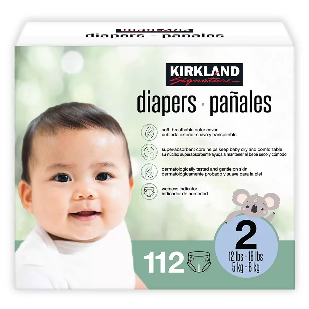 Kirkland Signature Pañales para bebés, Etapa 2 112 un