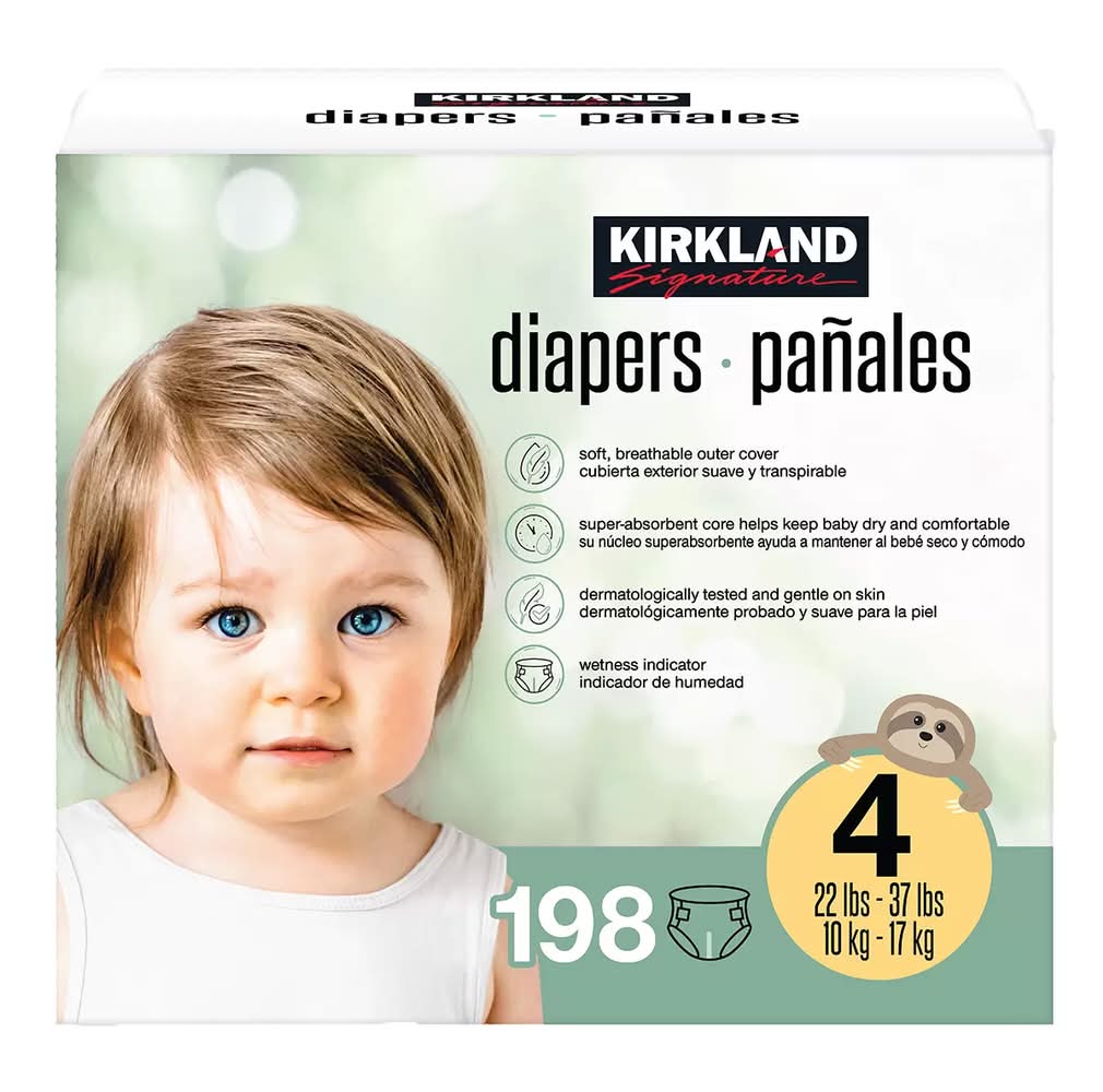 Kirkland Signature Pañales unisex etapa 4 865,5 g
