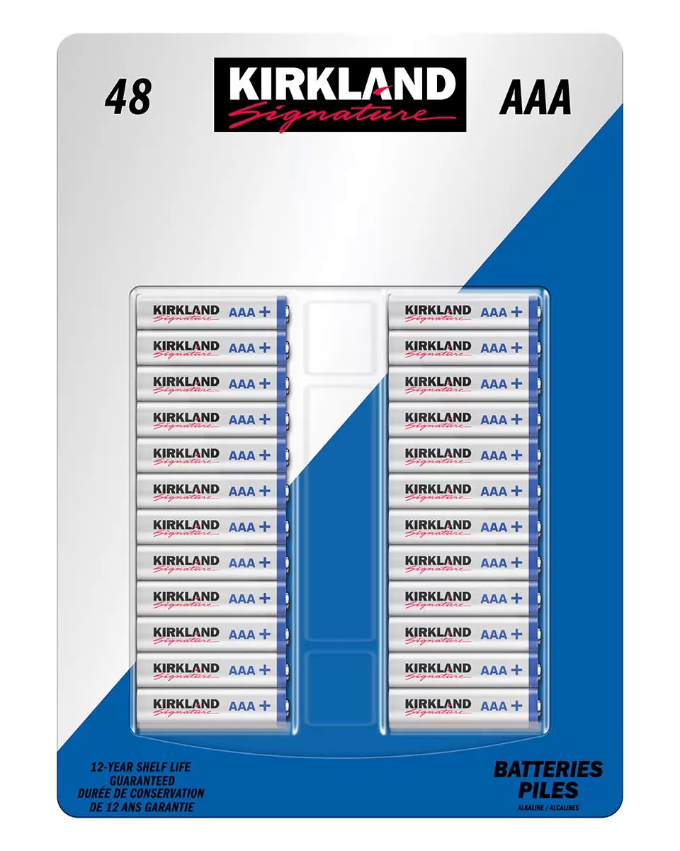 Kirkland Signature Pilas alcalinas, AAA 48 un_0