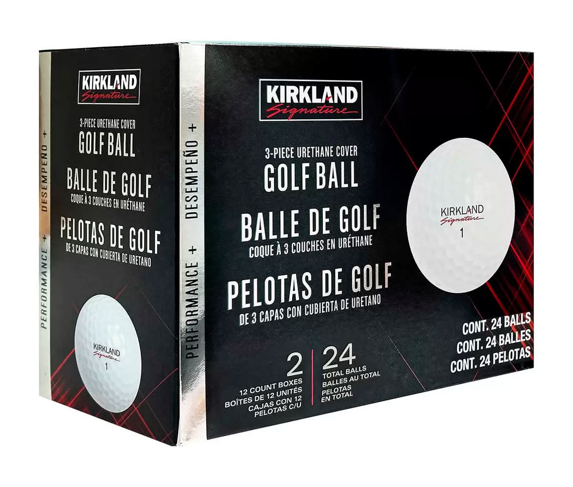 Kirkland Signature Pelotas de golf cuberto de uretano con perfomance + desempeño 24 un_0