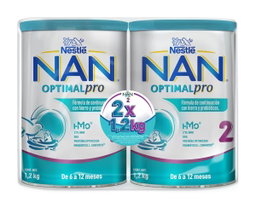 NAN Fórmula para lactantes, Etapa 2 2 x 1,2 kg