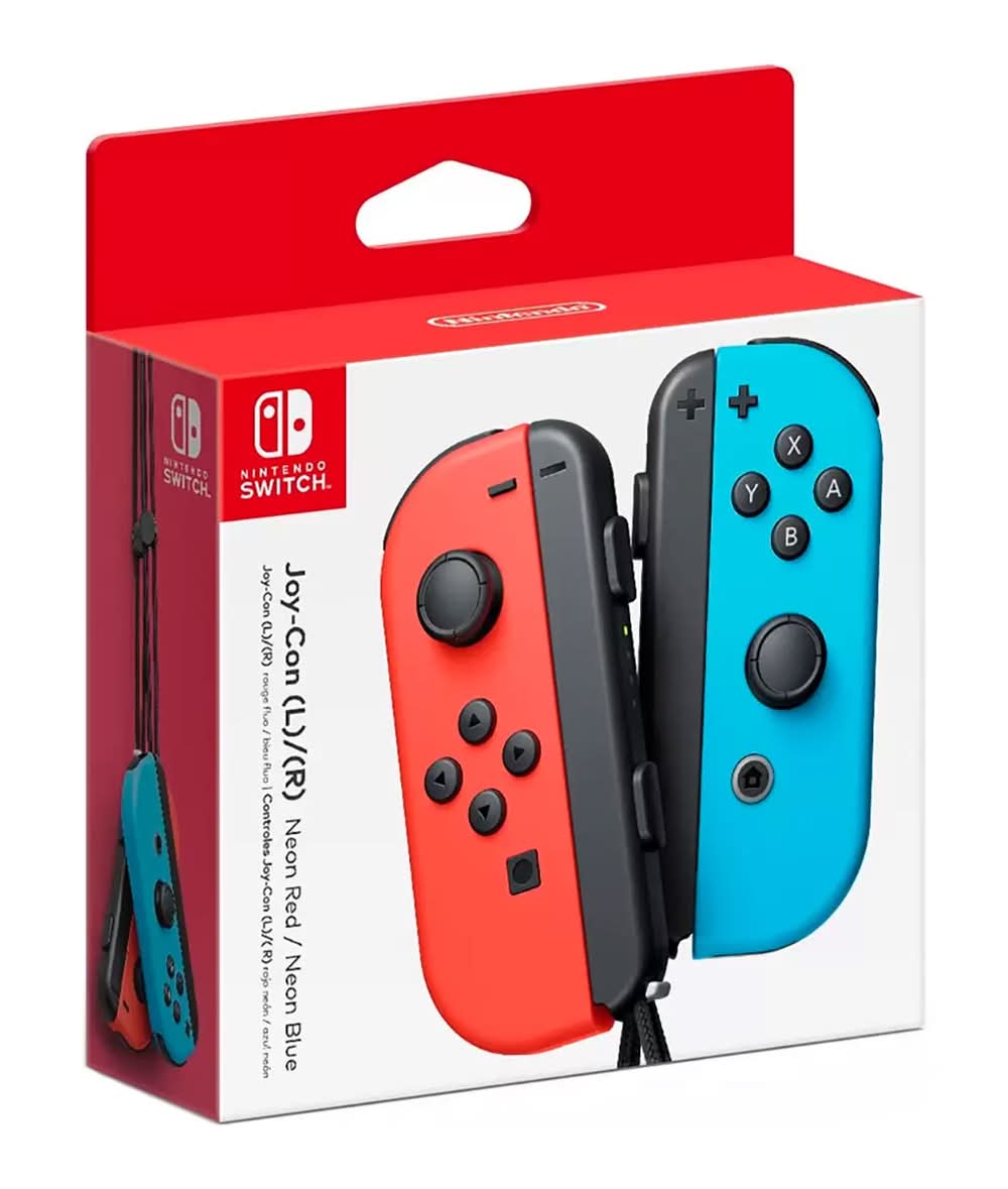 Nintendo Switch Joy-con control para consola, rojo neón-azul neón 2 un