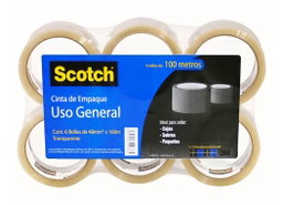 Scotch Cinta de empaque transparente 6 un