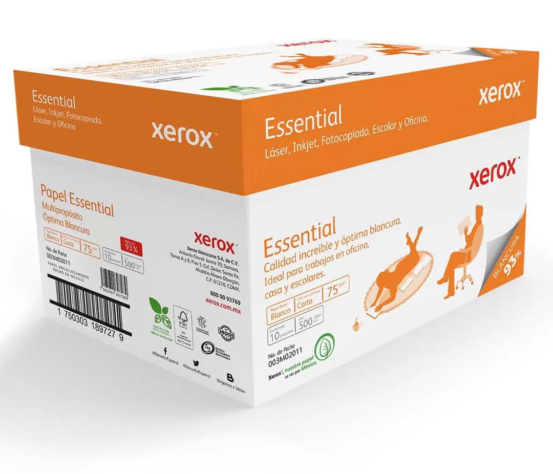 Xerox Papel multifuncional, Carta, blanco 10 x 500 un