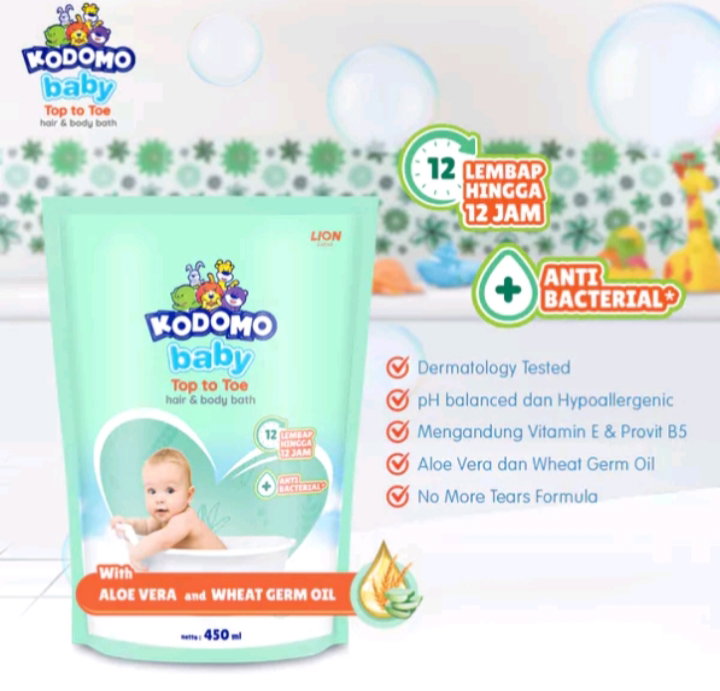Kodomo Hair & Body Bath Refil 450ml