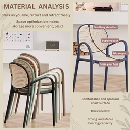 PLASTIC DINING RATTAN CHAIR - STYLE G (KERUSI)