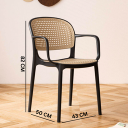 PLASTIC DINING RATTAN CHAIR - STYLE G (KERUSI)