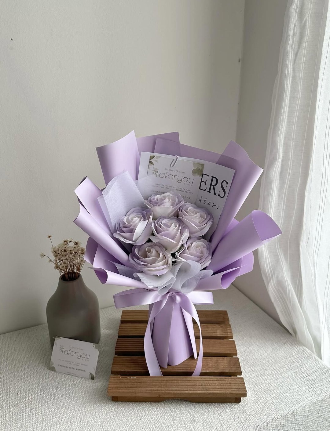 6 Stalk Soap Rose Bouquet  