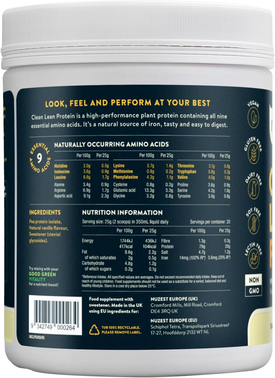 Nuzest Clean Lean Vegan Protein 500g_2