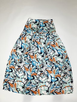 Falda midi estampada multicolor - Size L