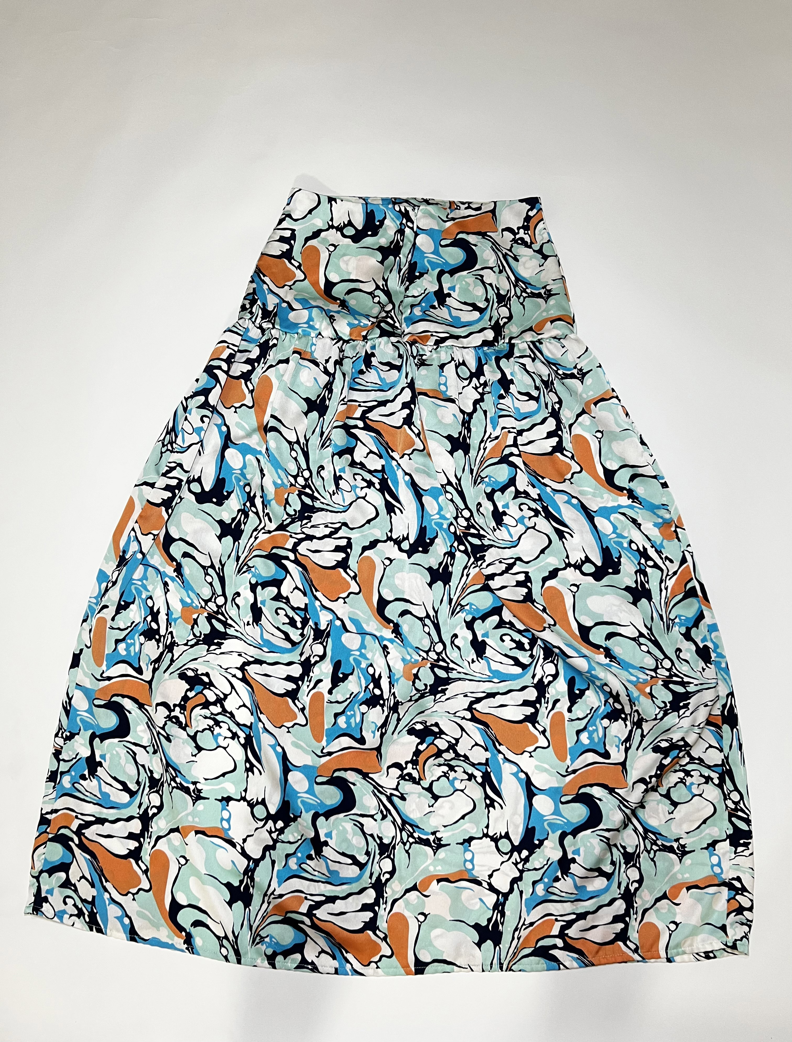 Falda midi estampada multicolor - Size L_1