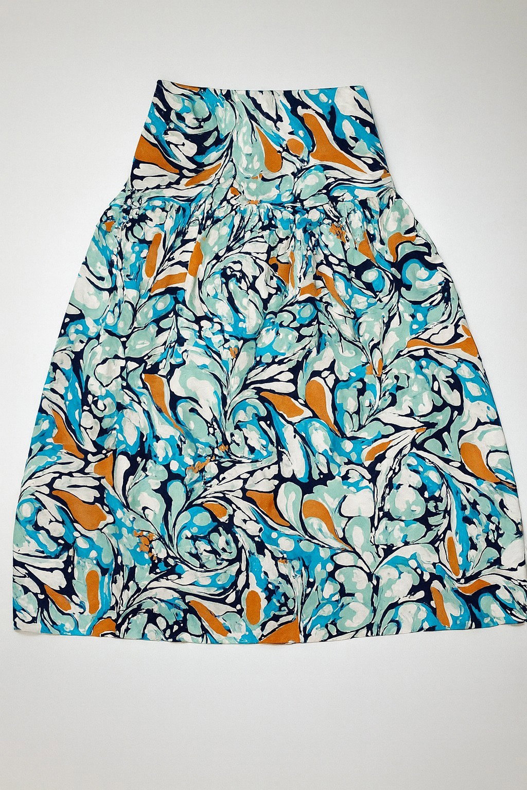 Falda midi estampada multicolor - Size L
