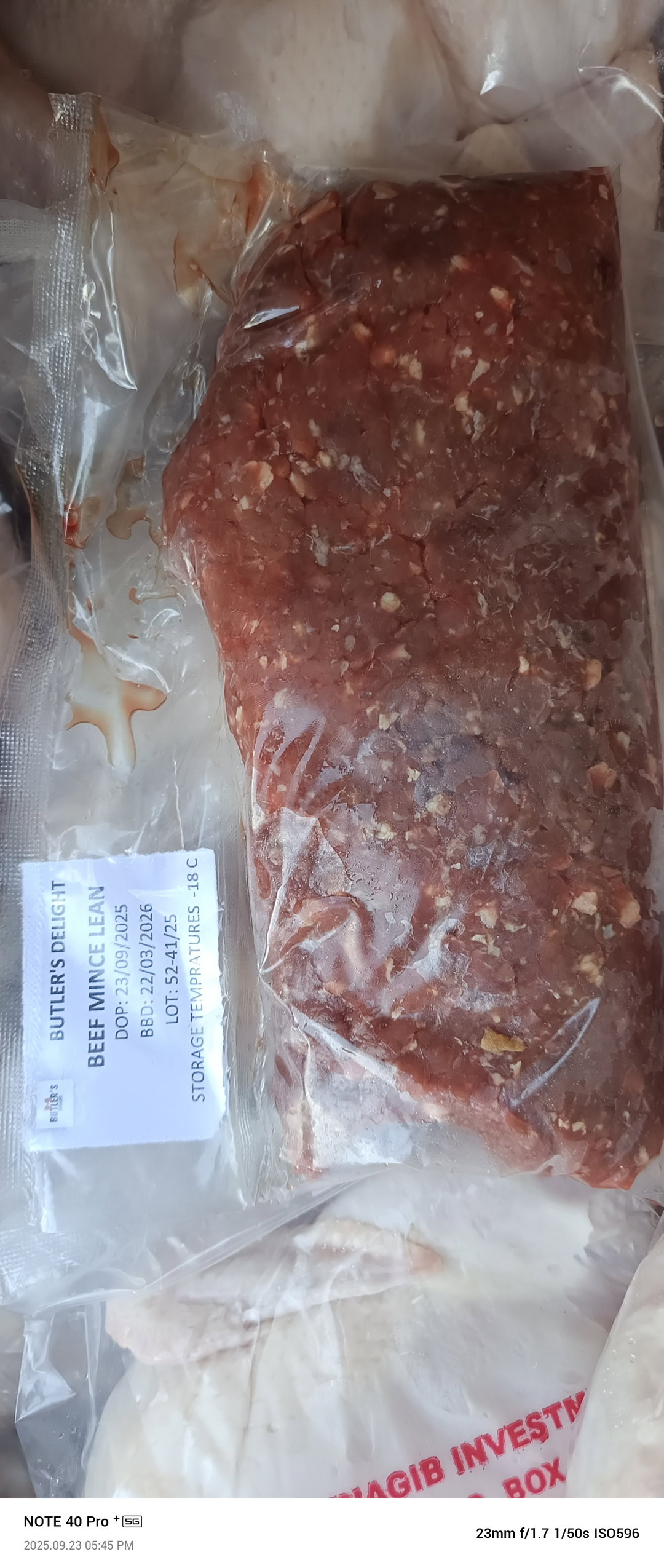 Butlers frozen beef mince lean 500g